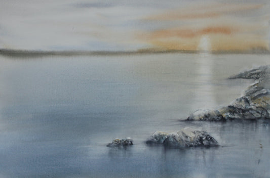 Watercolour, original painting. 39x58 cm. 'summer in the archipelago'